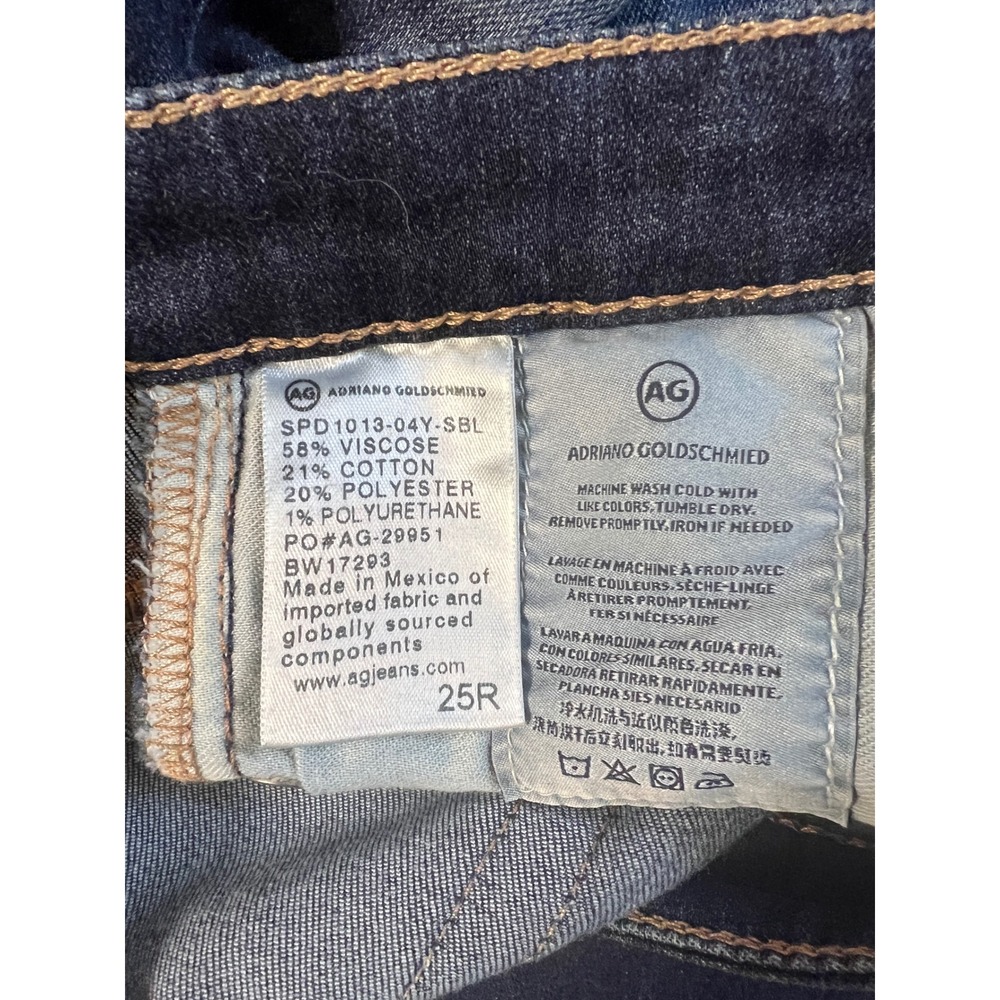 AG Adriano Goldschmied The Angel Bootcut Jeans Dark Wash Size 25R - Picture 6 of 11